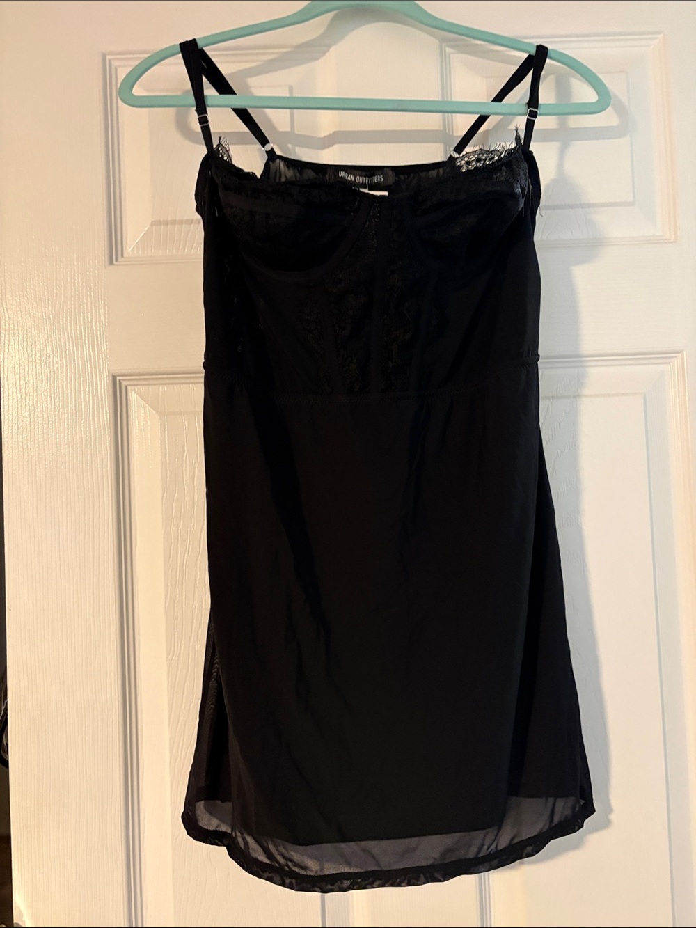 Urban Outfitters Black Lace-Trim Slip